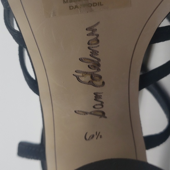 567- Sam Edelman Daffodil Black Suede  Size 6 1/2 M NWT - Picture 11 of 13